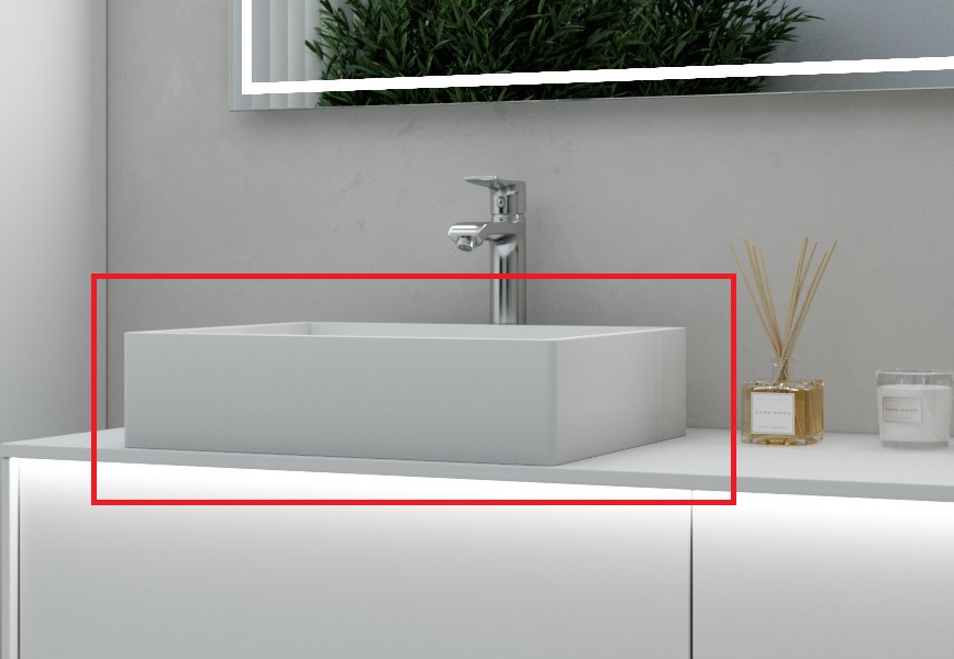 Раковина для ванной Marsan Кубэ 60х38 накладная белый матовый Кубэ60х38-2