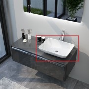 Раковина для ванної Marsan Квадро 50х40 накладна білий матовий Квадро50х40-2