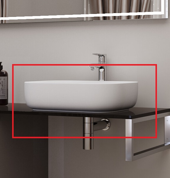 Раковина для ванной Marsan Тина 54х38 накладная белый глянцевый Тина54х38-1