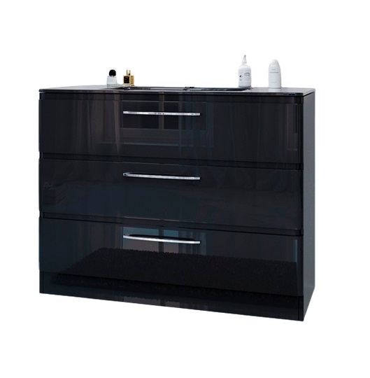Тумба під раковину Marsan Adele-2 700 МДФ чорний Adele2-700black