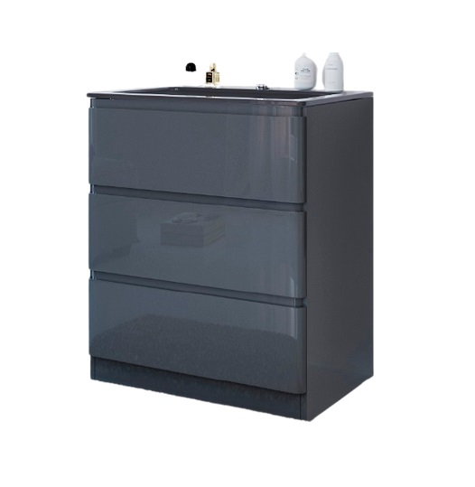 Тумба под раковину Marsan Adele-2 700 МДФ графит Adele2-700graphite