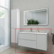 Тумба под раковину Marsan Armel 1100 правая/левая акриловый камень белый матовый Armel1100L/R