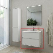 Тумба под настольную раковину Marsan Armel 900 акриловый камень белый матовый Armel900-1