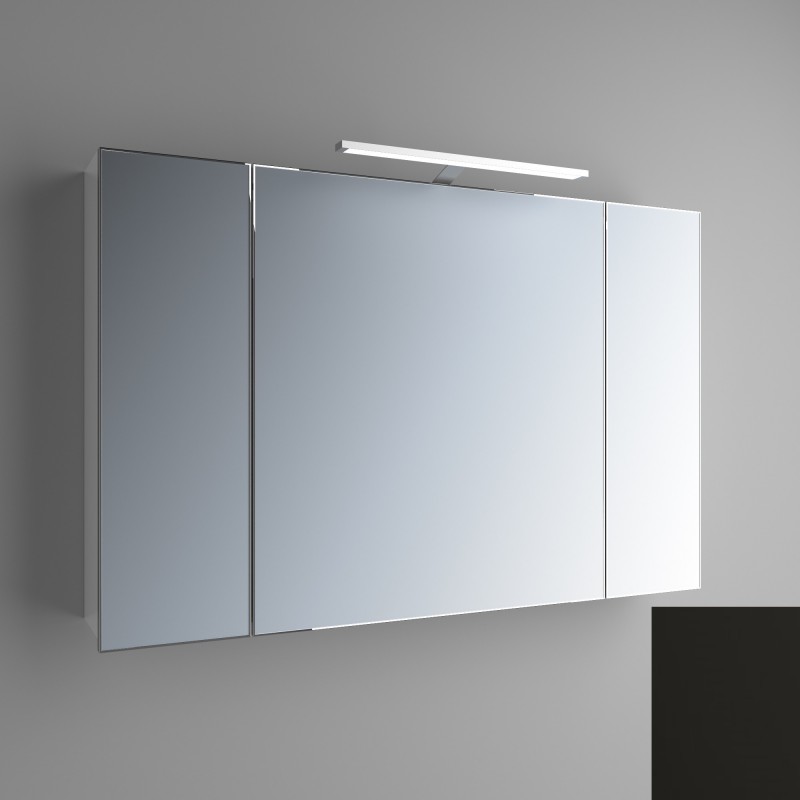 Зеркальный шкаф Marsan Therese-4 подвесной 65х110 см МДФ черный THERESE4-110черный