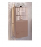 Пенал для ванної Marsan Alexandra 35х90 см з кошиком МДФ капучино Alexandra35х90cappuccino-k