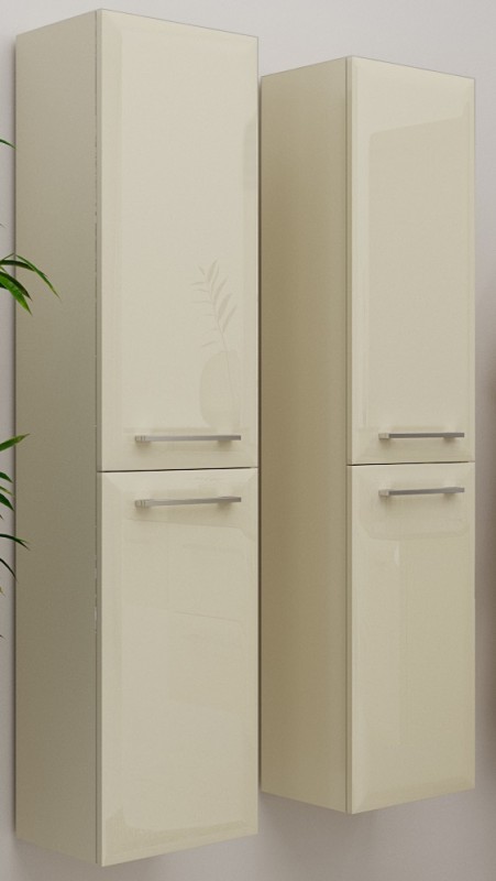 Пенал для ванной Marsan Aurore 160х31 МДФ с корзиной ваниль Aurore160х31ваниль