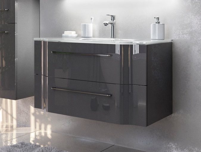 Тумба під раковину Marsan Alexandra 1130 МДФ графіт Alexandra1130graphite