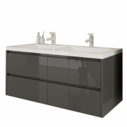 Тумба под раковину Marsan Therese 120х47.5 см МДФ графит THERESE120графит