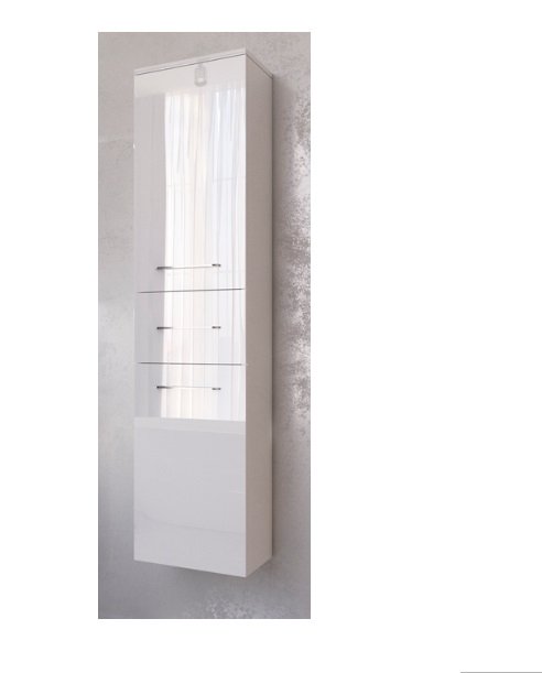 Пенал для ванной Marsan Alexandra 35х160 см с корзиной МДФ белый Alexandra35х160white-k