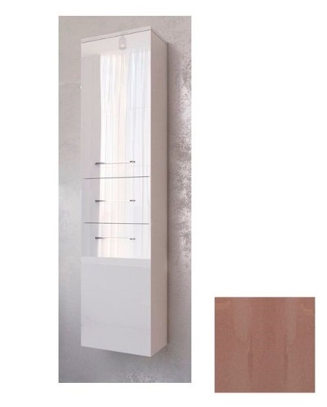 Пенал для ванної Marsan Alexandra 35х160 см з кошиком МДФ капучино Alexandra35х160cappuccino-k