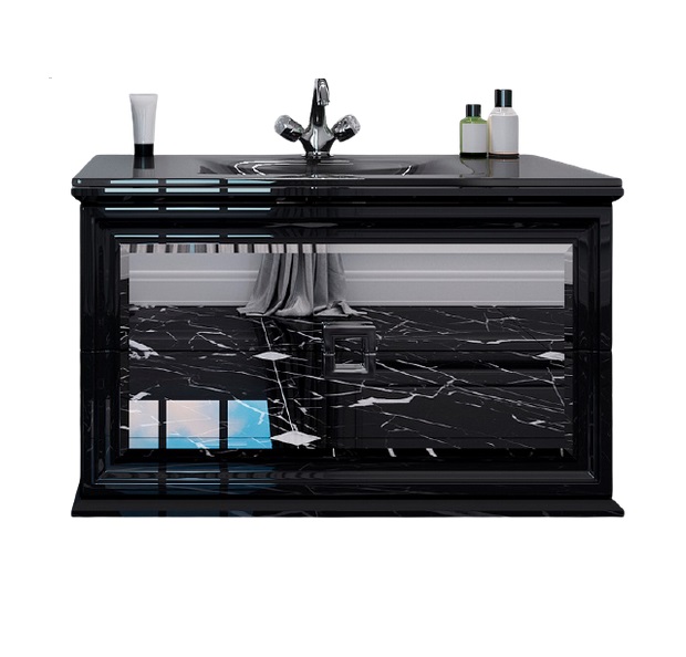 Тумба под раковину Marsan Amande 900 МДФ черный Amande900black