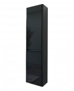 Пенал для ванної Marsan Brigitte 37х160 см з кошиком МДФ чорний Brigitte370black-k