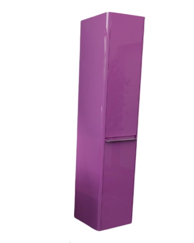 Пенал для ванної Marsan Brigitte 37х160 см з кошиком МДФ віолет Brigitte370violet-k