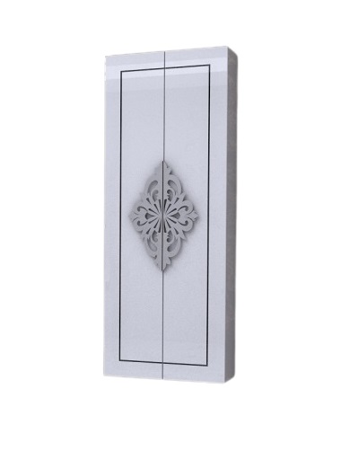 Пенал для ванной Marsan Christine 45х120 см МДФ белый/серебро Christine450whites