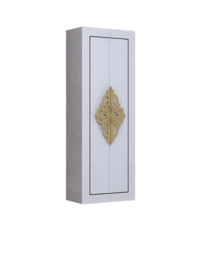 Пенал для ванной Marsan Christine 45х120 см МДФ белый/золото Christine450whiteg