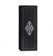 Пенал для ванной Marsan Christine 45х120 см МДФ черный/серебро Christine450blacks