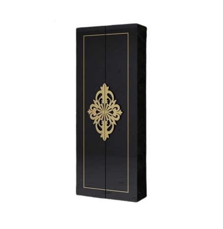 Пенал для ванной Marsan Christine 45х120 см МДФ черный/золото Christine450blackg