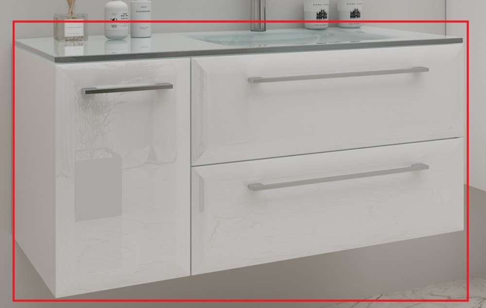 Тумба под раковину Marsan Aurore 1050 правая/левая МДФ белый Aurore1050белый