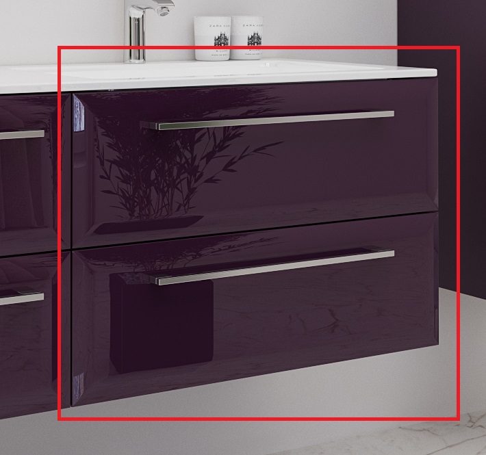 Тумба под раковину Marsan Aurore 900 МДФ баклажан Aurore900баклажан