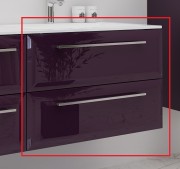 Тумба под раковину Marsan Aurore 900 МДФ баклажан Aurore900баклажан