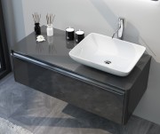 Тумба под раковину Marsan Brigitte 1100 МДФ графит Brigitte1100graphite
