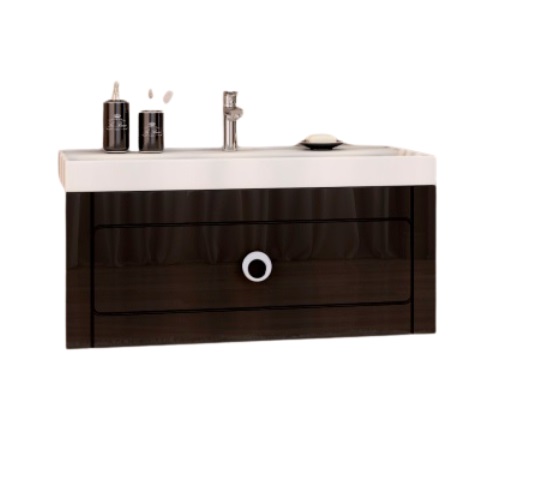 Тумба під раковину Marsan Charlottae 1000 МДФ чорний Charlottae1000black