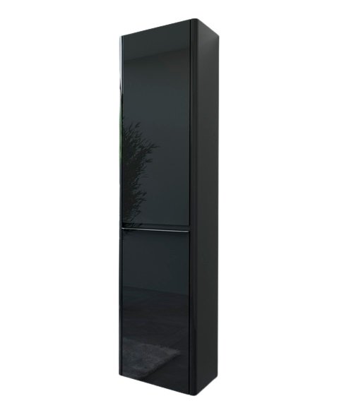 Пенал для ванної Marsan Brigitte 37х160 см МДФ чорний Brigitte370black