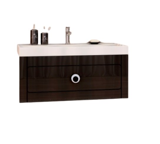 Тумба під раковину Marsan Charlottae 1000 МДФ чорний Charlottae1000black