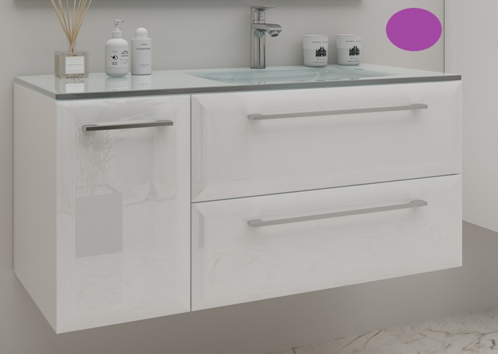 Тумба под раковину Marsan Aurore 1050 правая/левая МДФ баклажан Aurore1050баклажан