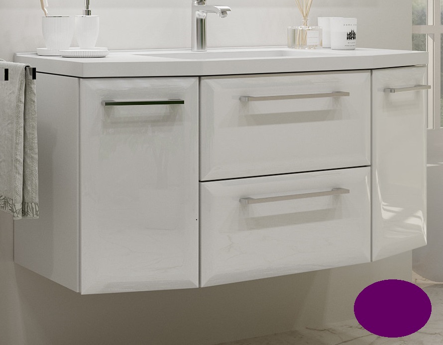 Тумба під раковину Marsan Aurore 1100 МДФ баклажан Aurore1100баклажан