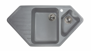 Мойка для кухни Miraggio Tirion врезная с 2 чашами с крылом матовый Gray 0000040