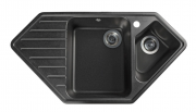 Мойка для кухни Miraggio Tirion врезная с 2 чашами с крылом матовый Black 0000039
