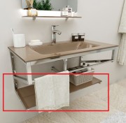 Полка для ванной Marsan 60х35 см стекло капучино Marsan60х35cappuccino