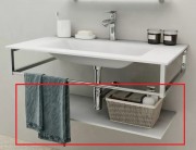 Полиця для ванної Marsan 70х35 см акриловий камінь Marsan70х35