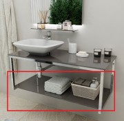 Полиця для ванної Marsan 70х35 см скло бісмарк Marsan70х35bismarck