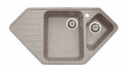Мийка для кухні Miraggio Tirion врізна з 2 чашами з крилом матовий Sand 0000042
