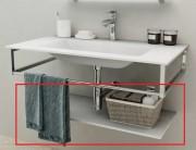 Полка для ванной Marsan 60х35 см стекло белый Marsan60х35white