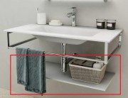 Полка для ванной Marsan 60х35 см стекло белый Marsan60х35white