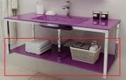 Полка для ванной Marsan 60х35 см стекло виолет Marsan60х35violet