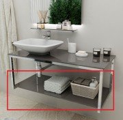 Полка для ванной Marsan 60х35 см стекло бисмарк Marsan60х35bismarck