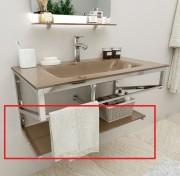 Полка для ванной Marsan 80х35 см стекло капучино Marsan80х35cappuccino
