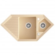 Мийка для кухні Marmorin Cire trapez 100х50 см штучний камінь Magranit сафарі 375 613 001