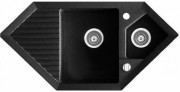 Мойка для кухни Marmorin Cire trapez 100х50 см искусственный камень Magranit черный 375 613 002