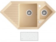 Мийка для кухні Marmorin Cire trapez 100х50 см штучний камінь Magranit білий 375 613 006