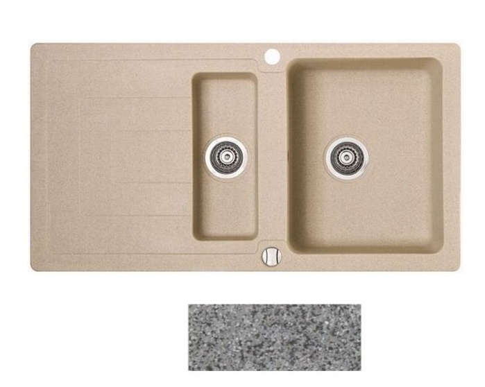 Мийка для кухні Marmorin Sten 1,5k 10 97х52 см штучний камінь Magranit сірий 385 513 003