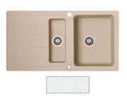 Мийка для кухні Marmorin Sten 1,5k 10 97х52 см штучний камінь Magranit білий 385 513 006