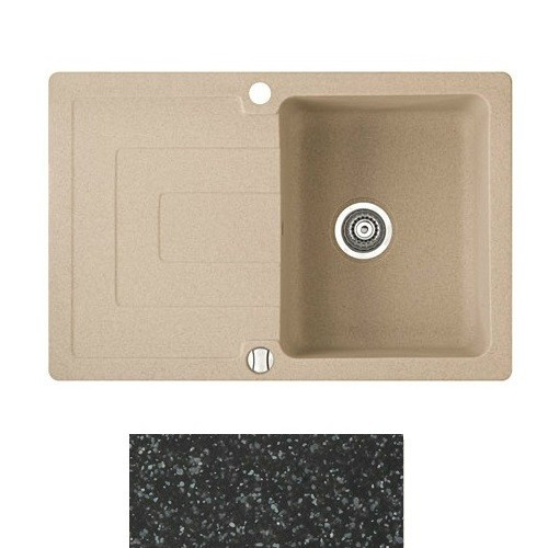 Мийка для кухні Marmorin Sten 1k 10 78х52 см штучний камінь Magranit чорний 385 113 002