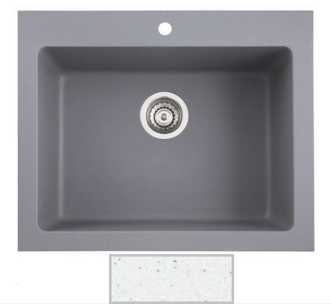 Мийка для кухні Marmorin Sten 1k 61х50.5 см штучний камінь Magranit білий 385 103 006