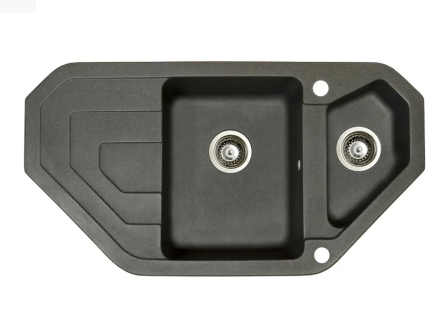 Мойка для кухни Marmorin Sten trapez 97х51 см искусственный камень Magranit черный 385 613 002