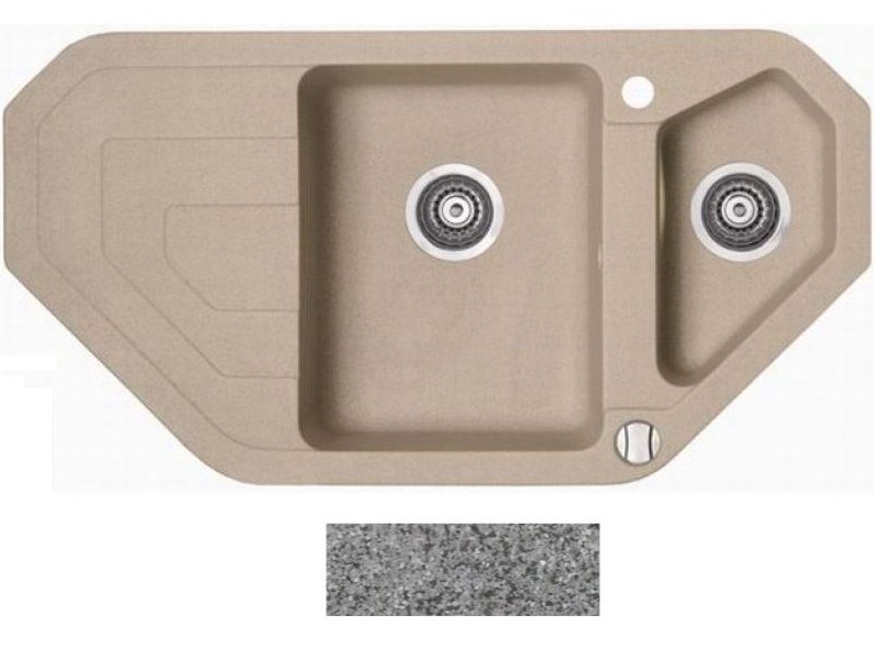 Мойка для кухни Marmorin Sten trapez 97х51 см искусственный камень Magranit серый 385 613 003